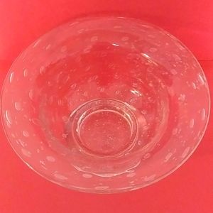 Bowl Vase Vintage Italian clear hand blown
